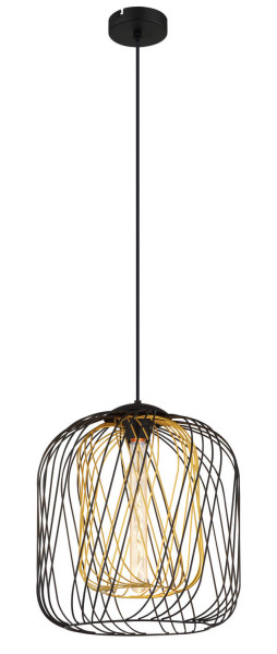 Globo Dichti E27 Hängeleuchte 40W Schwarz Matt, Metall Ø35cm 15965H1S