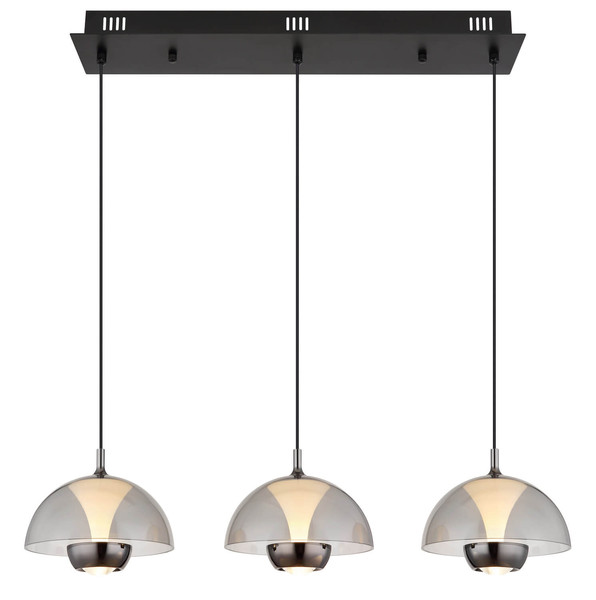 Globo Arus LED Hängeleuchte 30W Warmweiß Schwarz Matt, Metall Ø22cm 16022-3