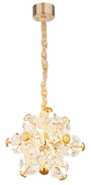 Globo Floriella LED Hängeleuchte 36W Warmweiß Goldfarben, Metall 120cm 16023H
