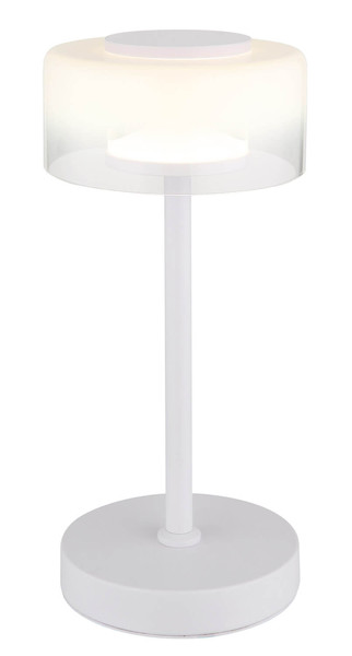 Globo Belinda LED Tischleuchte 6W Neutralweiß Weiß Matt, Metall Ø15cm 16024TW