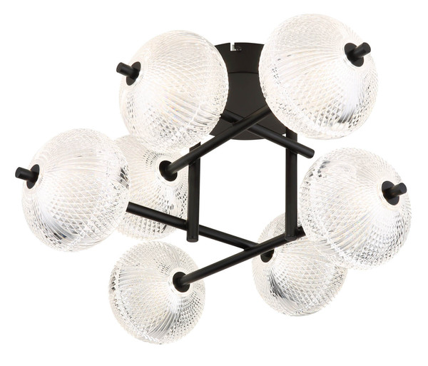 Globo Aida LED Deckenleuchte 40W CCT Schwarz Matt, Metall Memoryfunktion Ø15cm 16042-7D