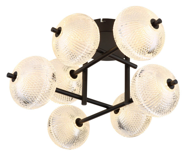 Globo Aida LED Deckenleuchte 40W CCT Schwarz Matt, Metall Memoryfunktion Ø15cm 16042-7D