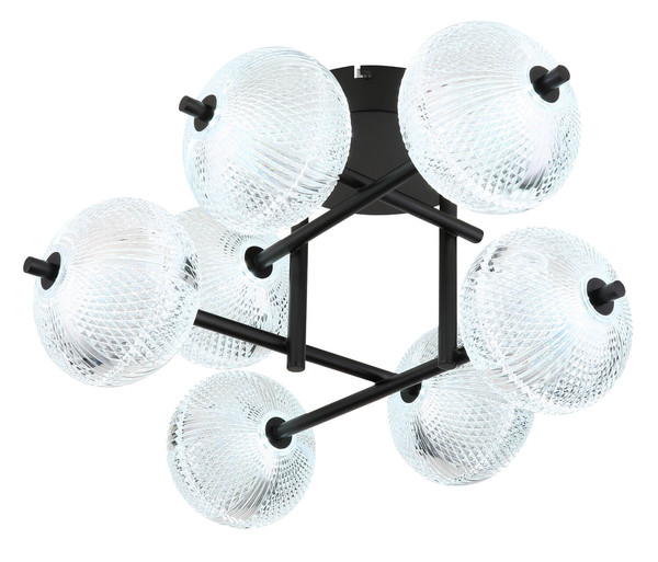 Globo Aida LED Deckenleuchte 40W CCT Schwarz Matt, Metall Memoryfunktion Ø15cm 16042-7D