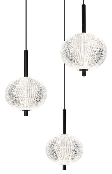 Globo Aida LED Hängeleuchte 60W CCT Schwarz Matt, Metall Memoryfunktion Ø15cm 16042-9H