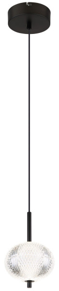 Globo Aida LED Hängeleuchte 7W CCT Schwarz Matt, Metall Memoryfunktion Ø15cm 16042H