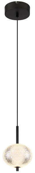 Globo Aida LED Hängeleuchte 7W CCT Schwarz Matt, Metall Memoryfunktion Ø15cm 16042H