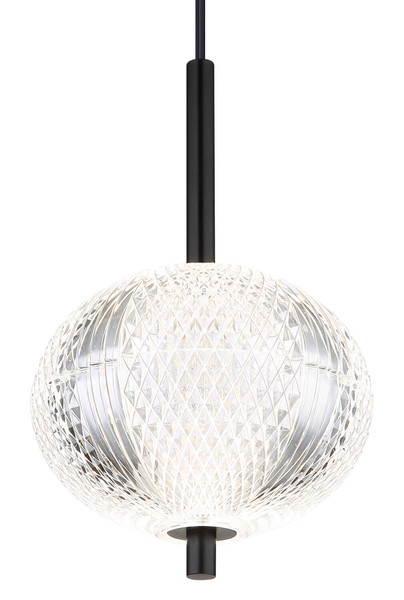 Globo Aida LED Hängeleuchte 7W CCT Schwarz Matt, Metall Memoryfunktion Ø15cm 16042H