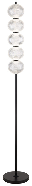 Globo Aida LED Stehleuchte 24W CCT Schwarz Matt, Metall Memoryfunktion Ø15cm 16042S