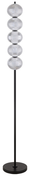 Globo Aida LED Stehleuchte 24W CCT Schwarz Matt, Metall Memoryfunktion Ø15cm 16042S