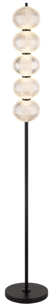 Globo Aida LED Stehleuchte 24W CCT Schwarz Matt, Metall Memoryfunktion Ø15cm 16042S