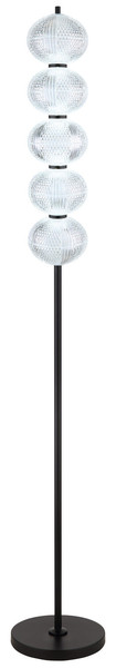Globo Aida LED Stehleuchte 24W CCT Schwarz Matt, Metall Memoryfunktion Ø15cm 16042S
