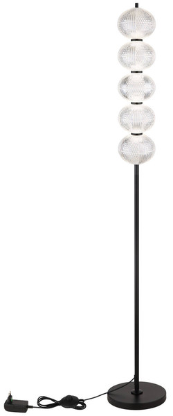Globo Aida LED Stehleuchte 24W CCT Schwarz Matt, Metall Memoryfunktion Ø15cm 16042S