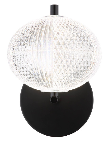 Globo Aida LED Wandleuchte 7W CCT Schwarz Matt, Metall Memoryfunktion Ø15cm 16042W