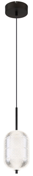 Globo Kurius LED Hängeleuchte 12W CCT Schwarz Matt, Metall Memoryfunktion Ø15cm 16043H