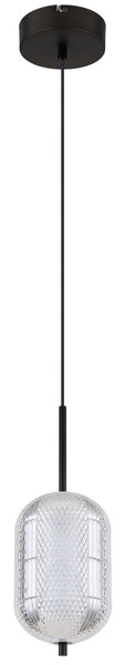 Globo Kurius LED Hängeleuchte 12W CCT Schwarz Matt, Metall Memoryfunktion Ø15cm 16043H