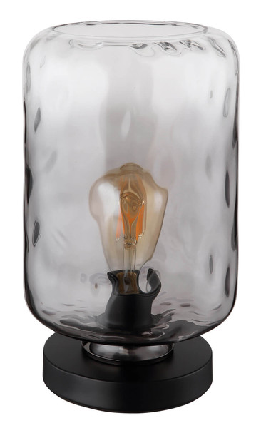 Globo Darina E27 Tischleuchte 60W Schwarz Matt, Metall Ø19cm 16046TS