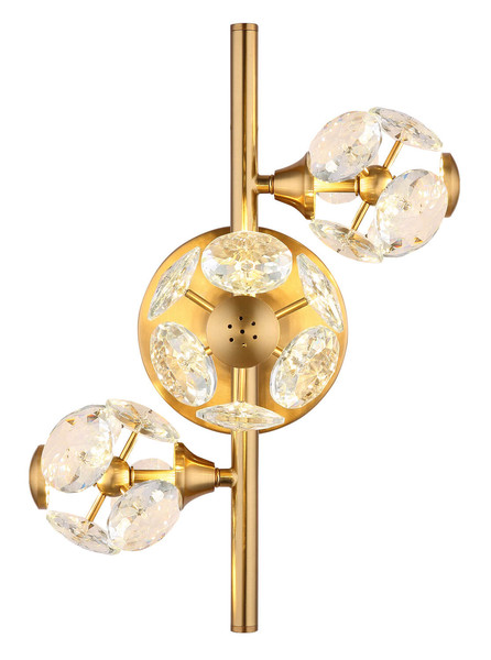 Globo Virina LED Wandleuchte 28,50W Warmweiß Goldfarben, Metall 27cm 16047-3W