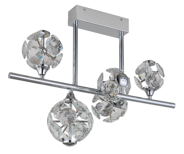 Globo Virina LED Deckenleuchte 42,50W Warmweiß Verchromt, Metall 46cm 16047-5DC