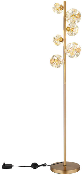 Globo Virina LED Stehleuchte 48W Warmweiß Goldfarben, Metall 155cm 16047S