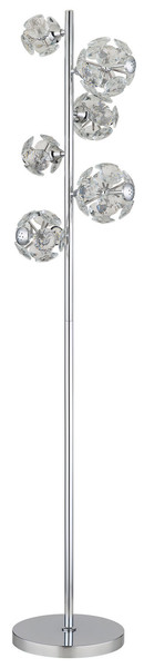 Globo Virina LED Stehleuchte 48W Warmweiß Verchromt, Metall 155cm 16047SC