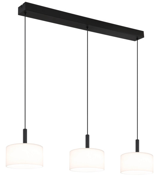 Globo Trenton LED Hängeleuchte 24W CCT Schwarz Matt, Metall Memoryfunktion Ø20cm 16052-3