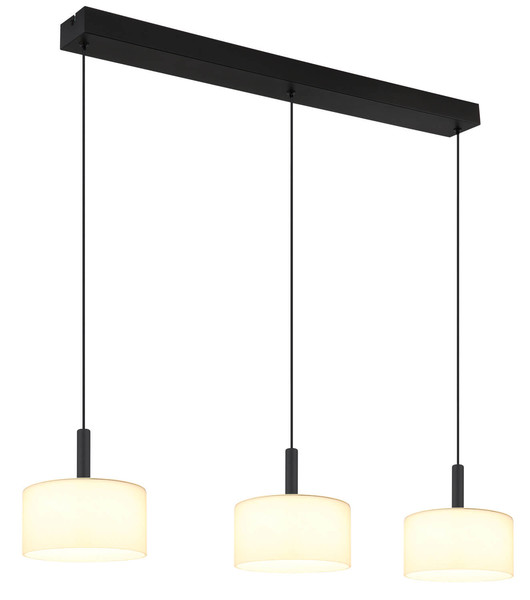 Globo Trenton LED Hängeleuchte 24W CCT Schwarz Matt, Metall Memoryfunktion Ø20cm 16052-3