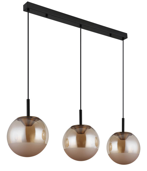 Globo Severin LED Hängeleuchte 20W Warmweiß Schwarz Matt, Metall Ø25cm 16057-3H