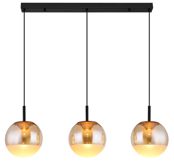 Globo Severin LED Hängeleuchte 20W Warmweiß Schwarz Matt, Metall Ø25cm 16057-3H