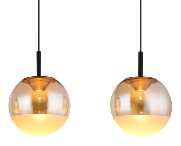 Globo Severin LED Hängeleuchte 20W Warmweiß Schwarz Matt, Metall Ø25cm 16057-3H