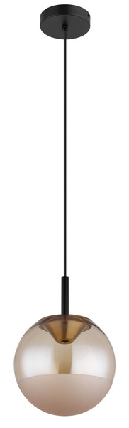 Globo Severin LED Hängeleuchte 8W Warmweiß Schwarz Matt, Metall Ø25cm 16057H