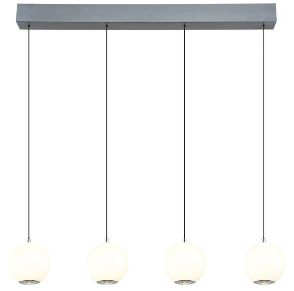 Globo Simmons LED Hängeleuchte 40W CCT Grau Matt, Metall Memoryfunktion Ø15cm 16062-4H