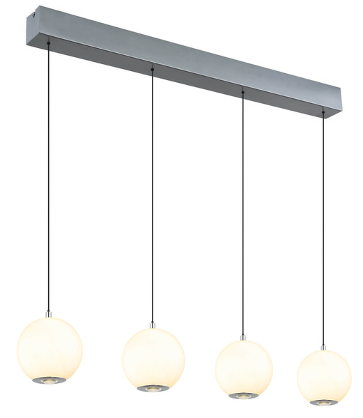 Globo Simmons LED Hängeleuchte 40W CCT Grau Matt, Metall Memoryfunktion Ø15cm 16062-4H