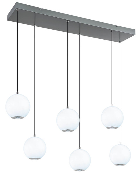 Globo Simmons LED Hängeleuchte 55W CCT Grau Matt, Metall Memoryfunktion Ø15cm 16062-6H