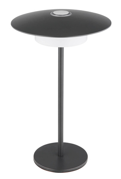 Globo Kyler LED Tischleuchte 3W CCT IP44 Grau Matt, Metall Memoryfunktion Ø18cm 21024G