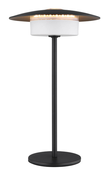 Globo Kyler LED Tischleuchte 3W CCT IP44 Schwarz Matt, Metall Memoryfunktion Ø18cm 21024S