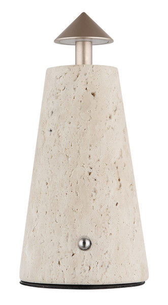 Globo Liva LED Tischleuchte 1,20W CCT Grau, Travertine Stein Ø4,2cm 21037C