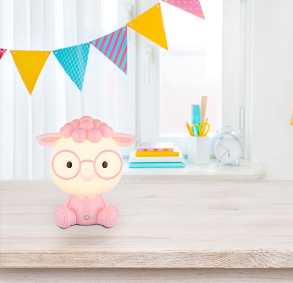 Globo Sheepy LED Tischleuchte 1W Warmweiß Pink Matt 22cm 21760P