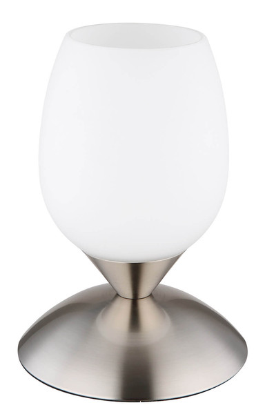 Globo Kuwaita E14 Tischleuchte 25W Nickel Matt, Metall 18cm 24007N