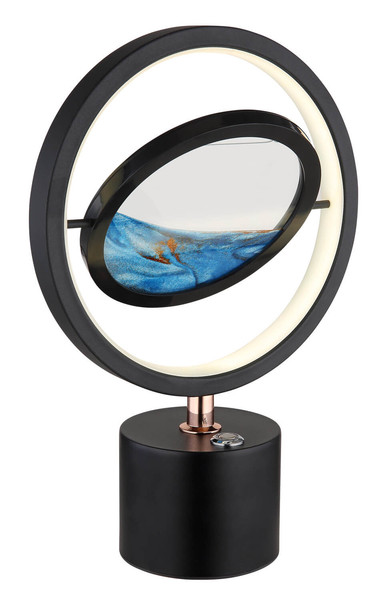 Globo Reedi LED Tischleuchte 4W CCT Schwarz Matt, Metall Ø20cm 28220