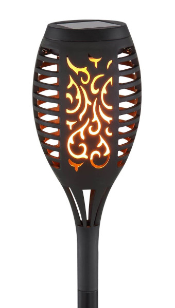 Globo Solarleuchte LED Solarleuchte 3-er Set 0,1W Warmweiß IP44 Schwarz, Kunststoff Ø7,5cm 33536-3