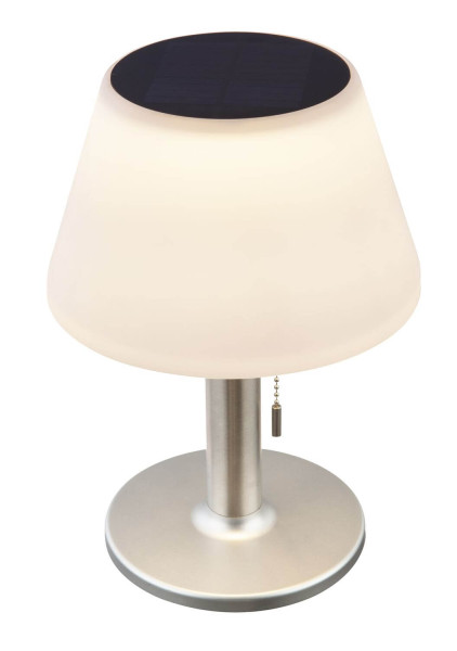 Globo Solarleuchte LED Solarleuchte 10-fach 0,2W Warmweiß IP44 Edelstahl Ø20cm 33548G