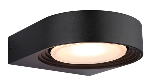Globo Oko LED Außenleuchte 6,30W Warmweiß IP44 Schwarz Matt, Aluminium Druckguss 6,6cm 34322W