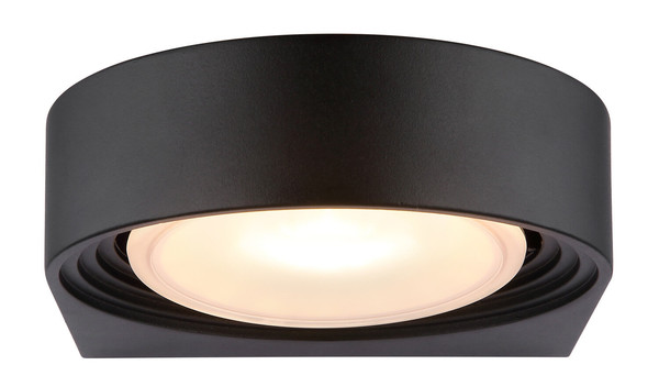 Globo Oko LED Außenleuchte 6,30W Warmweiß IP44 Schwarz Matt, Aluminium Druckguss 6,6cm 34322W