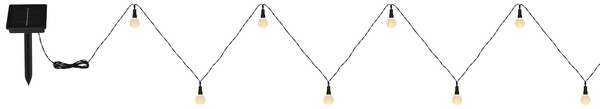 Globo Solar LED Solarleuchte 20-fach 0,06W IP44 Schwarz Matt Ø3cm 36352-20