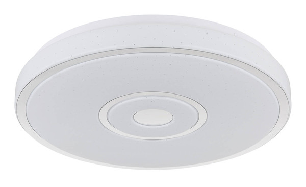 Globo Astania LED Deckenleuchte 24W Neutralweiß Weiß, Metall Sparkle-Dekor Ø38cm 41264K