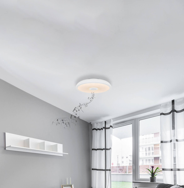 Globo Raffy LED Deckenleuchte 18W CCT IP44 Weiß Fernbedienung Nachtlicht Memoryfunktion Ø28cm 41366W