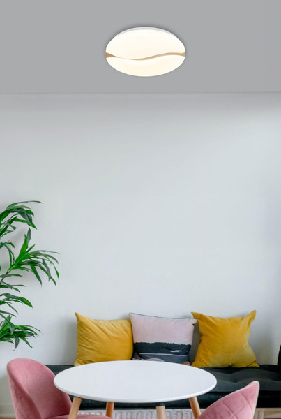Globo Leticia LED Deckenleuchte 24W CCT Weiß, Metall Memoryfunktion Ø39cm 41790-20