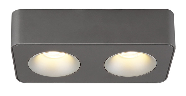 Globo Hangarau LED LED Strahler 11W Warmweiß Grau Dunkel, Aluminium 5,5cm 43100-2