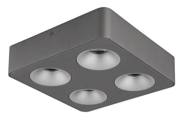 Globo Hangarau LED LED Strahler 20W Warmweiß Grau Dunkel, Aluminium 5,5cm 43100-4