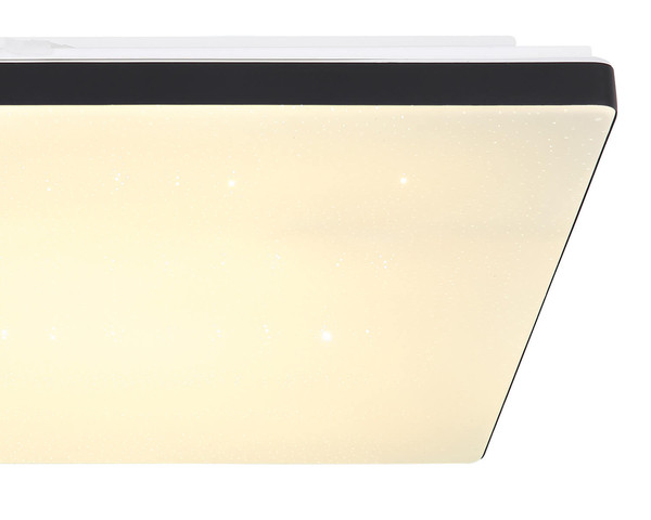 Globo Ully LED Deckenleuchte 24W CCT Weiß, Metall Fernbedienung Nachtlicht Memoryfunktion 6,6cm 48025BSH